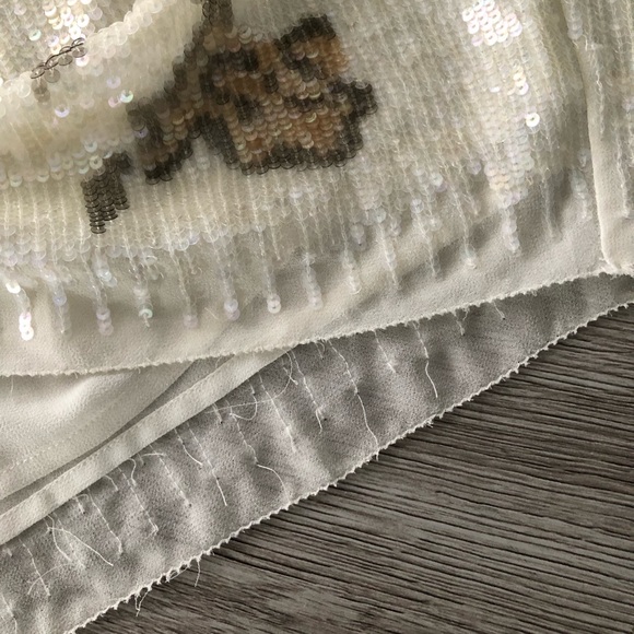 Free People Sequin Top Off-Shoulder Size Small NWT - Picture 7 of 9